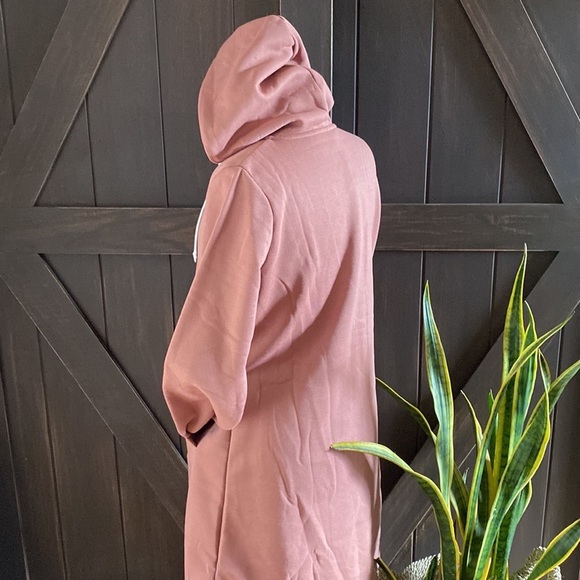 Exclusive Large mauve pedal soft NWT Long zip up hoodie - Picture 5 of 8